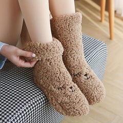 Cozy Fuzzy Socks Non Slip Women's Mid Tube Stockings