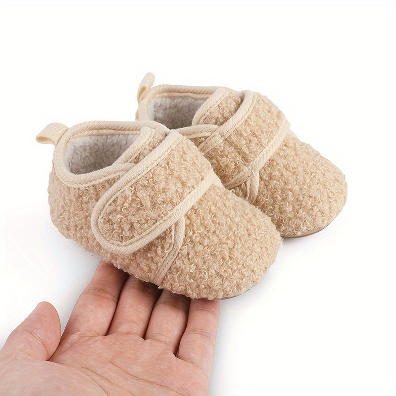 Warm Fleece Baby Girls Sneakers Lightweight Non Slip Shoes Indoor Outdoor