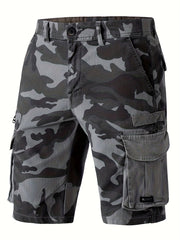Men s Camo Cargo Shorts Lightweight Flap Pocket Work Outdoors