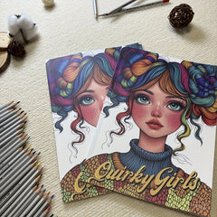 Quirky Girls Coloring World: Unique Patterns Adult Coloring Book