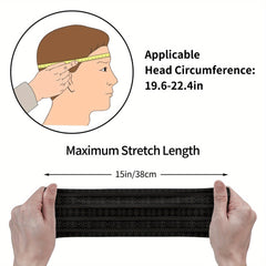 Boho Unisex Sports Headband Sweat Wicking Stretchy Breathable Polyester