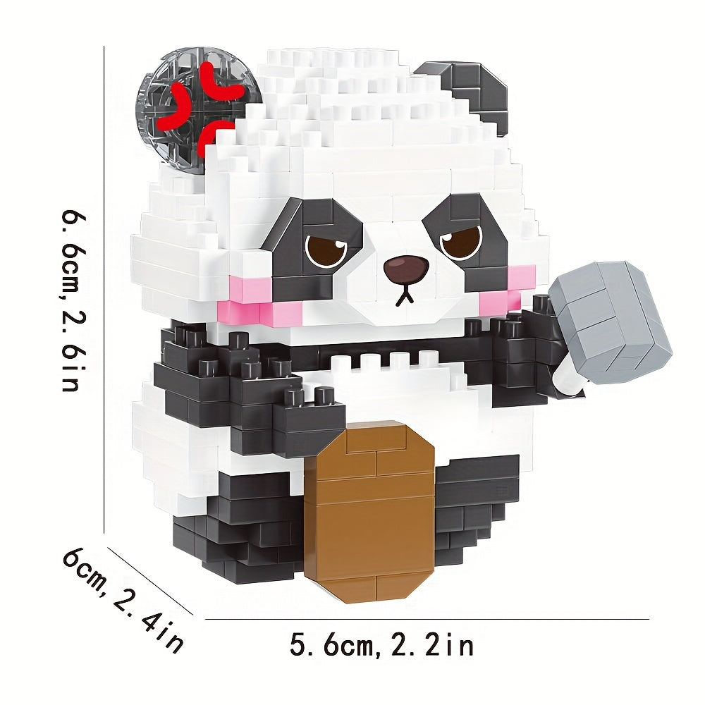 Panda Building Blocks DIY Animal Model Assembled Buillding Block Toys