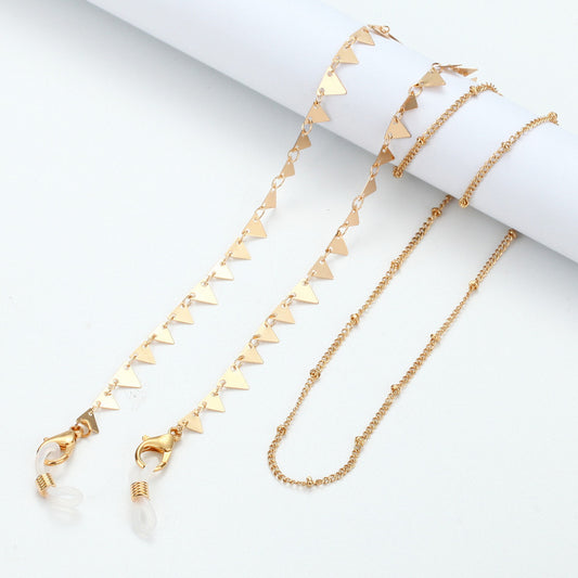 Pearl Rose Flower Mask Chain Glasses Holder