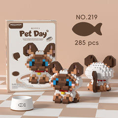 Cat Series Building Blocks Tabletop Decorative Puzzle Set