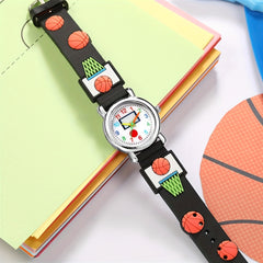 3D Embossed Children's Watch Basketball Pattern Sports Watch