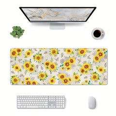 Sunflower Mouse Pad Gaming Mouse Pad 80x29 Large Non Slip Rubber Base Mousepad
