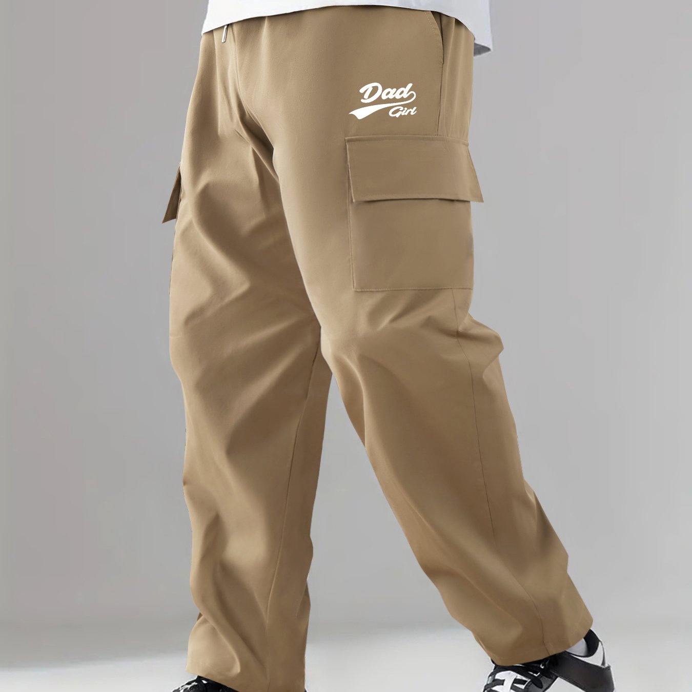 Men's Printed Cargo Pants Street Style Pocket Stretch Casual Pants