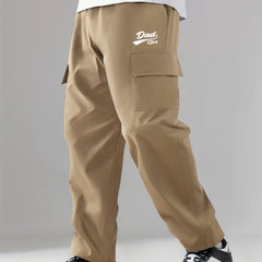 Men's Printed Cargo Pants Street Style Pocket Stretch Casual Pants
