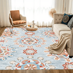 Soft Persian Floral Area Rug Large Stain Resistant Washable Rug