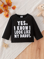 Boys Like Daddy Graphic T-shirt Kids Casual Pullover