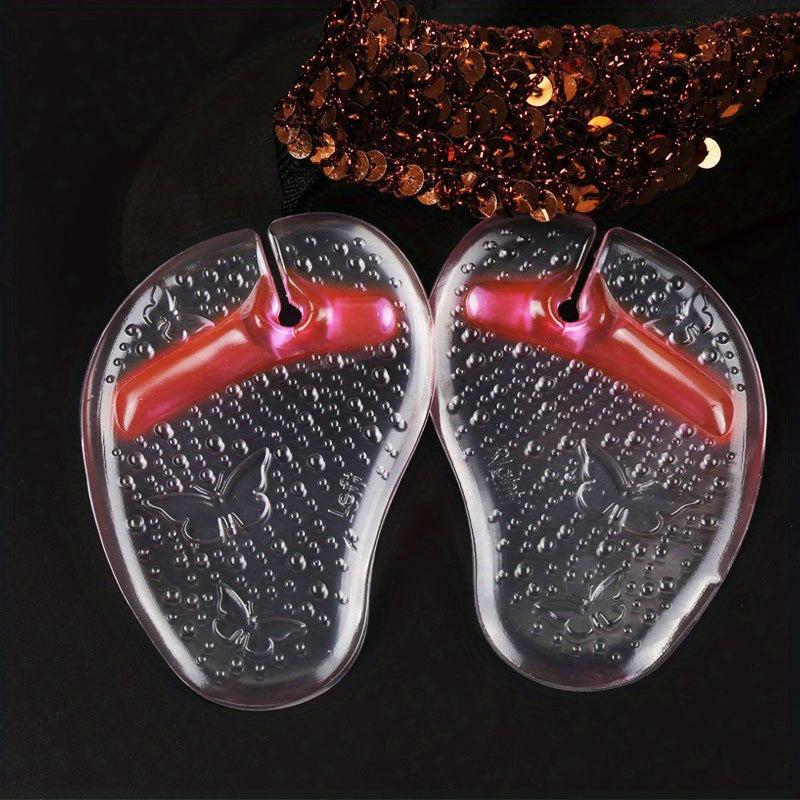 Silicone Flip flops Clip on Pads Toe Protectors Butterfly Pattern Forefoot Pads