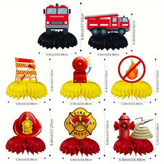 Fire Truck Birthday Party Tabletop Decor