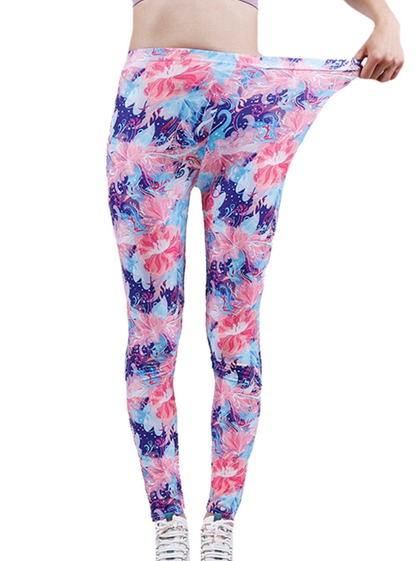 Floral Print Yoga Pants High Waist Leggings
