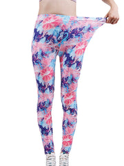 Floral Print Yoga Pants High Waist Leggings