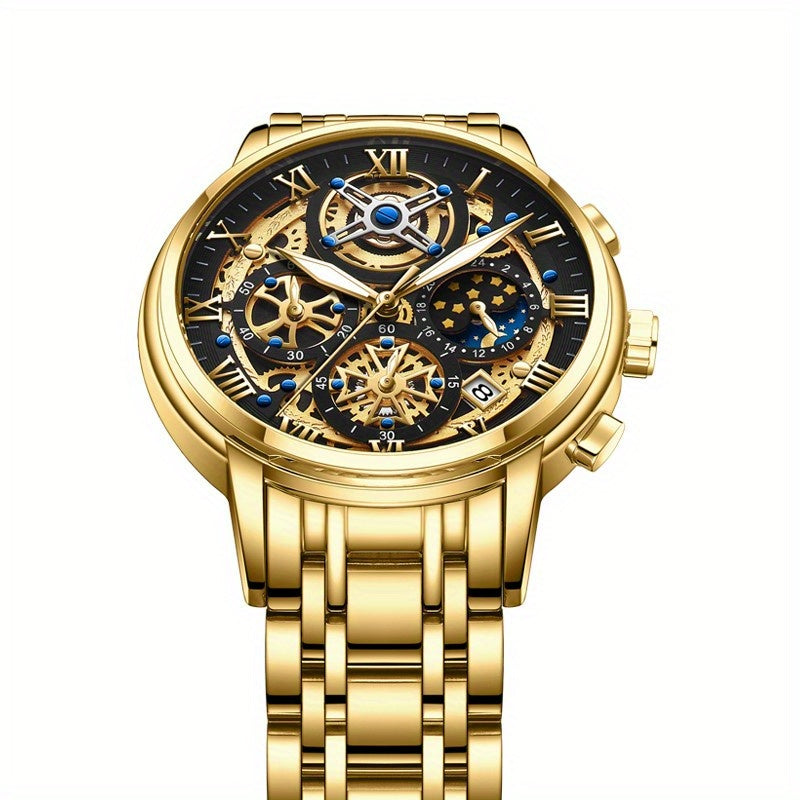 LIGE Golden Boys Watches Steel Student Bracelet Wrist Waterproof Relogio
