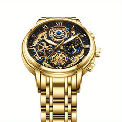 LIGE Golden Boys Watches Steel Student Bracelet Wrist Waterproof Relogio