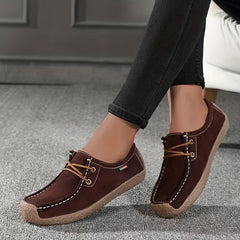 Women's Solid Flat Slip-On Shoes Round Toe Casual Sneakers