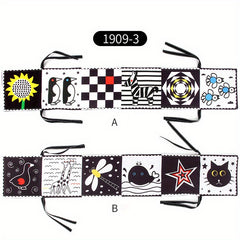 Soft Baby Cloth Book & Cards Set, High Contrast Educational Toy for Boys Girls