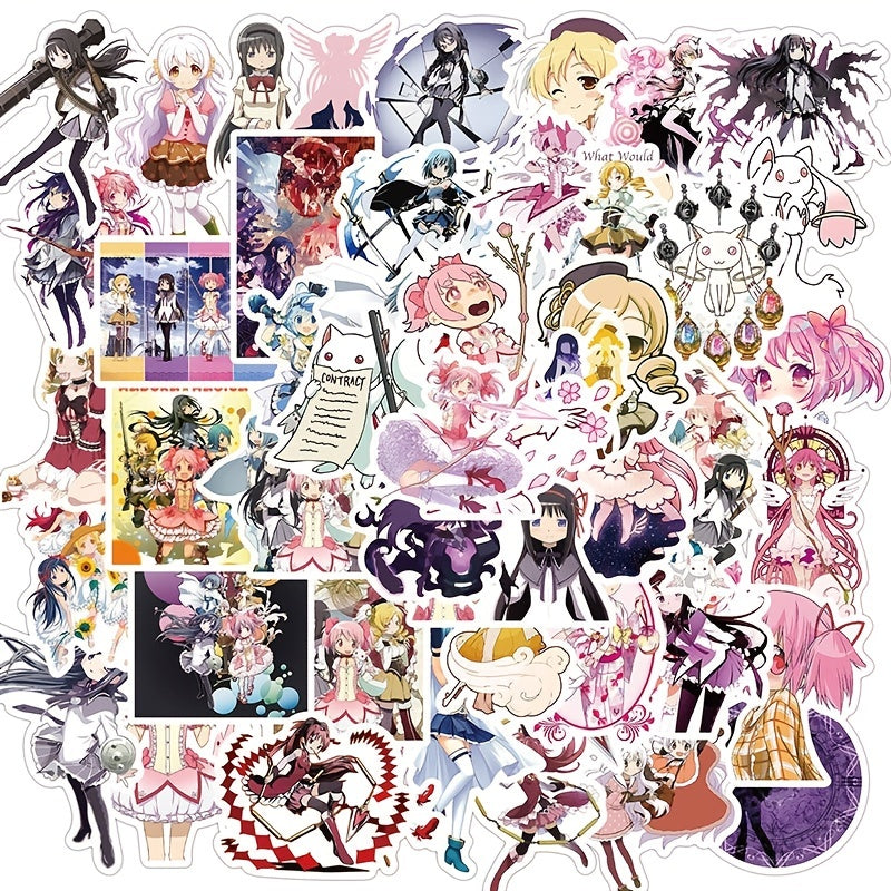 50pcs Puella Magi Madoka Magica Series Waterproof Sticker DIY Toys