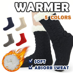 Warm Fuzzy Socks For Men Thick Slipper Socks Fleece Lined Cozy Indoor Socks
