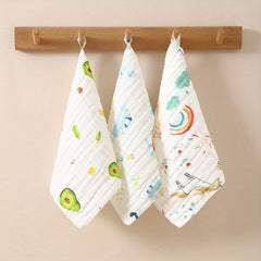 3pcs Newborn Baby Cotton Towels Absorbent Breathable Bath Towels