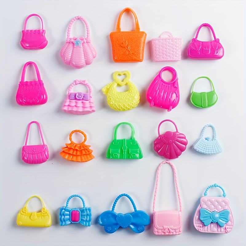 10pcs Mix Style Doll Bags for 11 8inch Doll House Handbag