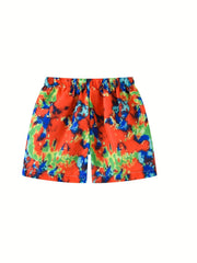 Boys Tie Dye Casual Shorts for Vacation Beach Kids Summer Clothes