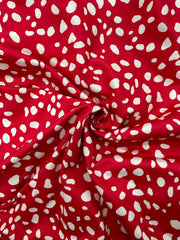 Dot Print Half Sleeve Round Neck Dress With Pockets