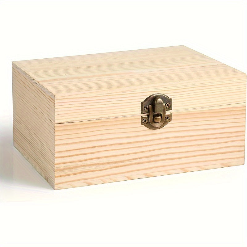 Small Wooden Box 11x9x5cm Natural Pine Unpainted DIY Box