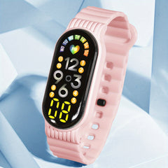 Girl Teens LED Electronic Watch Heart Touch Screen Weekly Date Sports Student