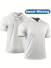 Men's Summer Loose Fit Quick Drying Sports Short Sleeve T shirt