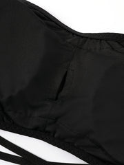 Bandeau Bra Crossback Removable Pads