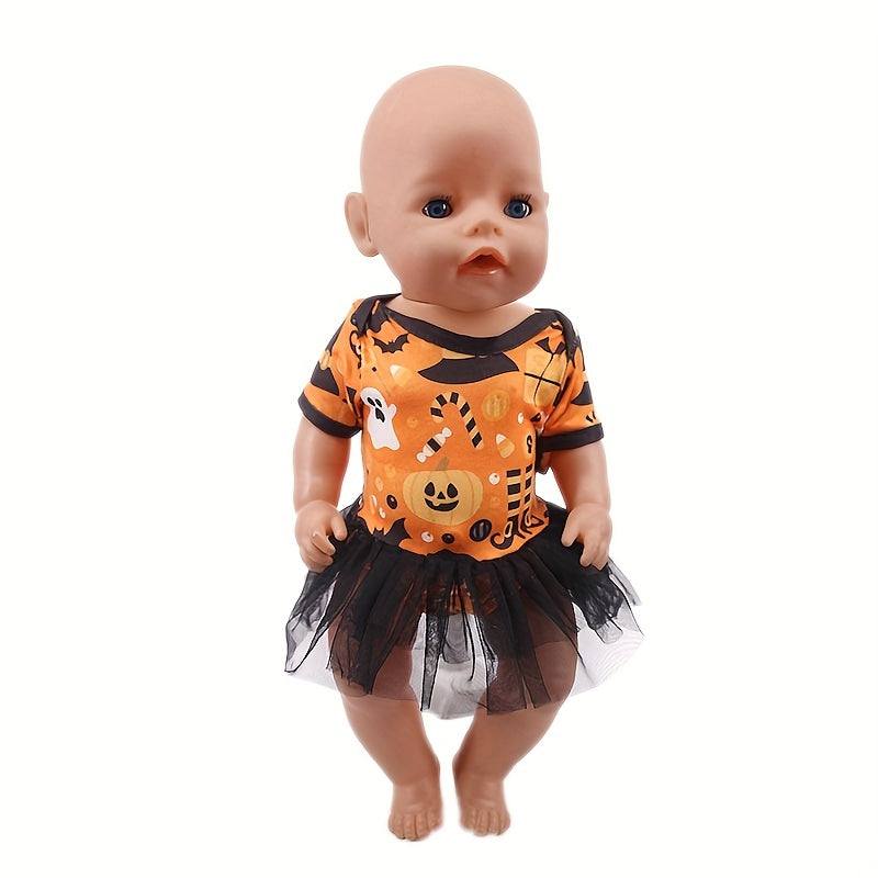 Christmas Tree Print Dress for 18 Inch Dolls
