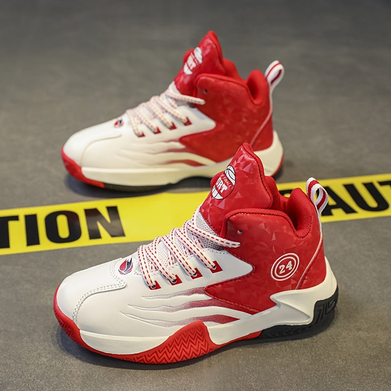 Boys' Comfy Basketball Shoes Breathable Non Slip Sneakers