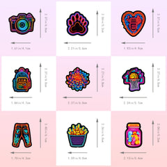 50pcs Neon Light Graffiti Stickers Creative Style Stickers For Adults