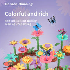 Kids DIY Flower Arrangement Building Blocks Set Creative Garden Construction Toy