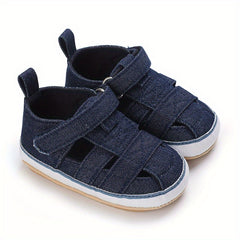 Baby Closed Toe Hook Loop Sandals Comfy Beach Shoes Crib Shoes