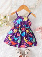 Baby Girls Dino Cami Dress for Summer