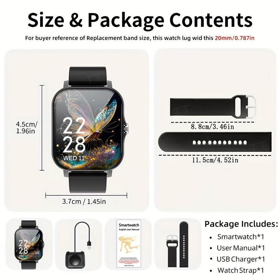 1.83 Inch Touchscreen Smartwatch with Wireless Calling, Multiple Sports Modes