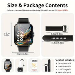 1.83 Inch Touchscreen Smartwatch with Wireless Calling, Multiple Sports Modes
