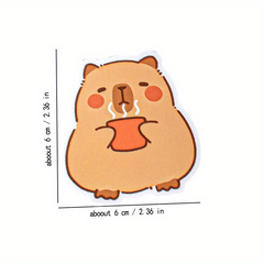 50pcs Capybara Stickers DIY Suitcases Phones Mugs Skateboards Khaki Mixe