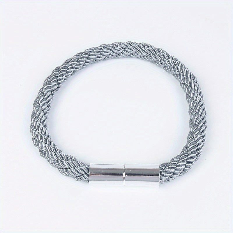 2pcs Plastic Curtain Rope w/ Magnetic Buckle for Home Decor