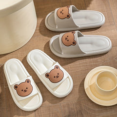 Funny Bear Decor Slippers Open Toe Non Slip Sandals