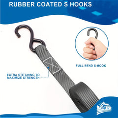 2pcs Ratchet Strap 2 1in Wide Luggage Bundle Strap Total Length 4m 157in