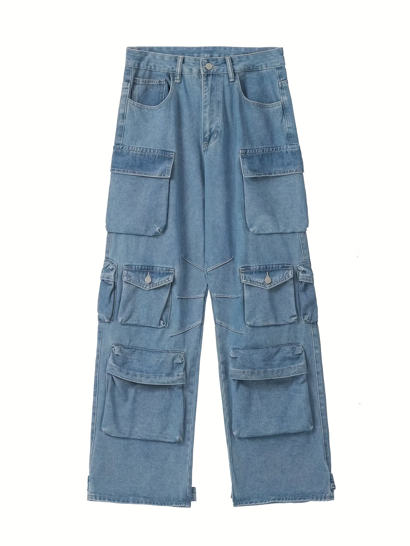 Men s Wide Leg Flap Pocket Trousers