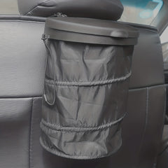 Car Mounted Trash Can Folding Hanging Creative Function With Cover