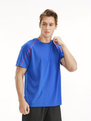 Men's Active Stretch Crew Neck Tee for Outdoor Activities