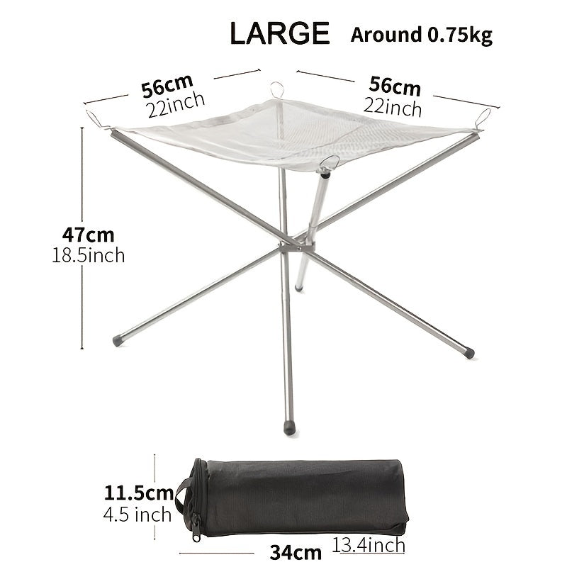Portable Stainless Steel BBQ Grill Non Stick Foldable for Camping Picnics