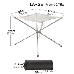 Portable Stainless Steel BBQ Grill Non Stick Foldable for Camping Picnics