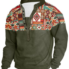 Men's Printed Long Sleeve Quick Drying Fitness Training Shirt